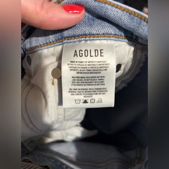 AGOLDE Toni High-Rise Slim Denim Jean in Daylight Light Wash Size 29 - Picture 6 of 7
